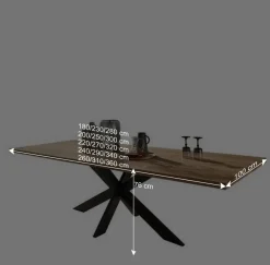 Wohnen Loft Möbel|Industrial Möbel*Wildeiche Esszimmer Esstisch mit Spider Gestell - Ostrico