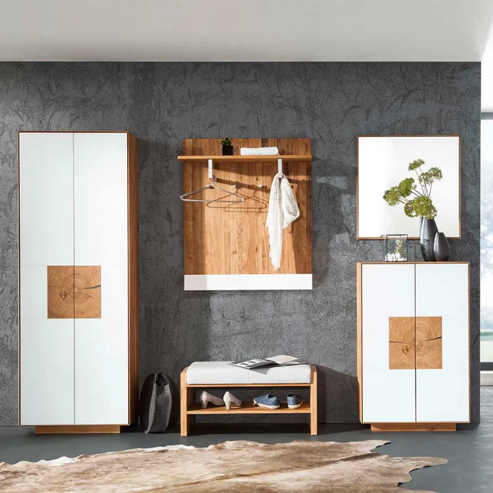 Wohnen Garderoben|Garderoben*Wildeiche Flur Möbel Kombi - Mandrey (fünfteilig)