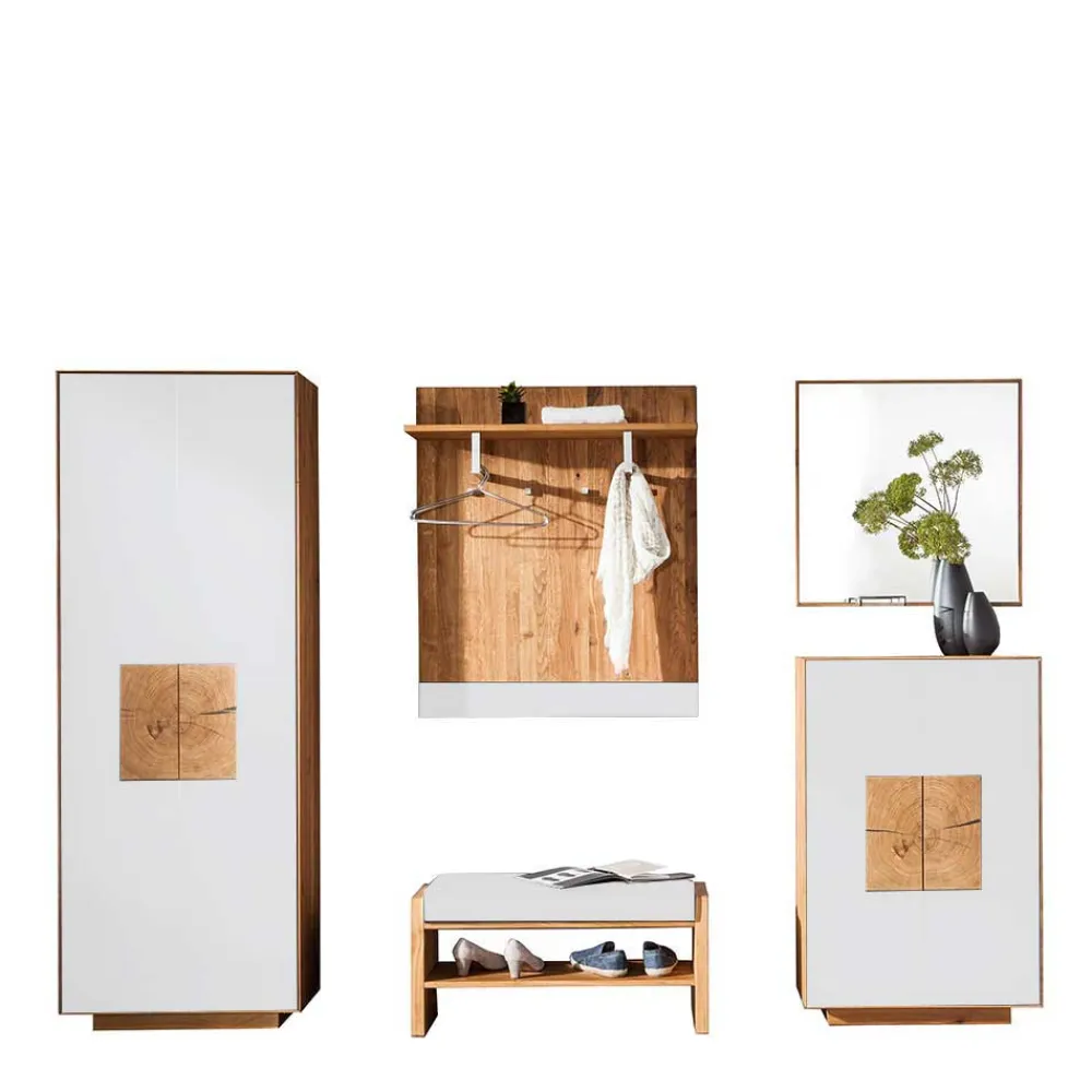 Wohnen Garderoben|Garderoben*Wildeiche Flur Möbel Kombi - Mandrey (fünfteilig)