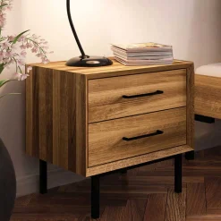 Wohnen Skandinavische Möbel*Wildeiche Holzbett für Dachzimmer - Kerfa