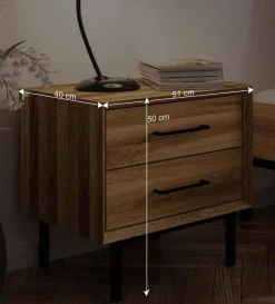 Wohnen Skandinavische Möbel*Wildeiche Holzbett für Dachzimmer - Kerfa