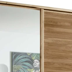 Wohnen Wildeiche Kleiderschrank mit 3 Schwebetüren - Divnoi