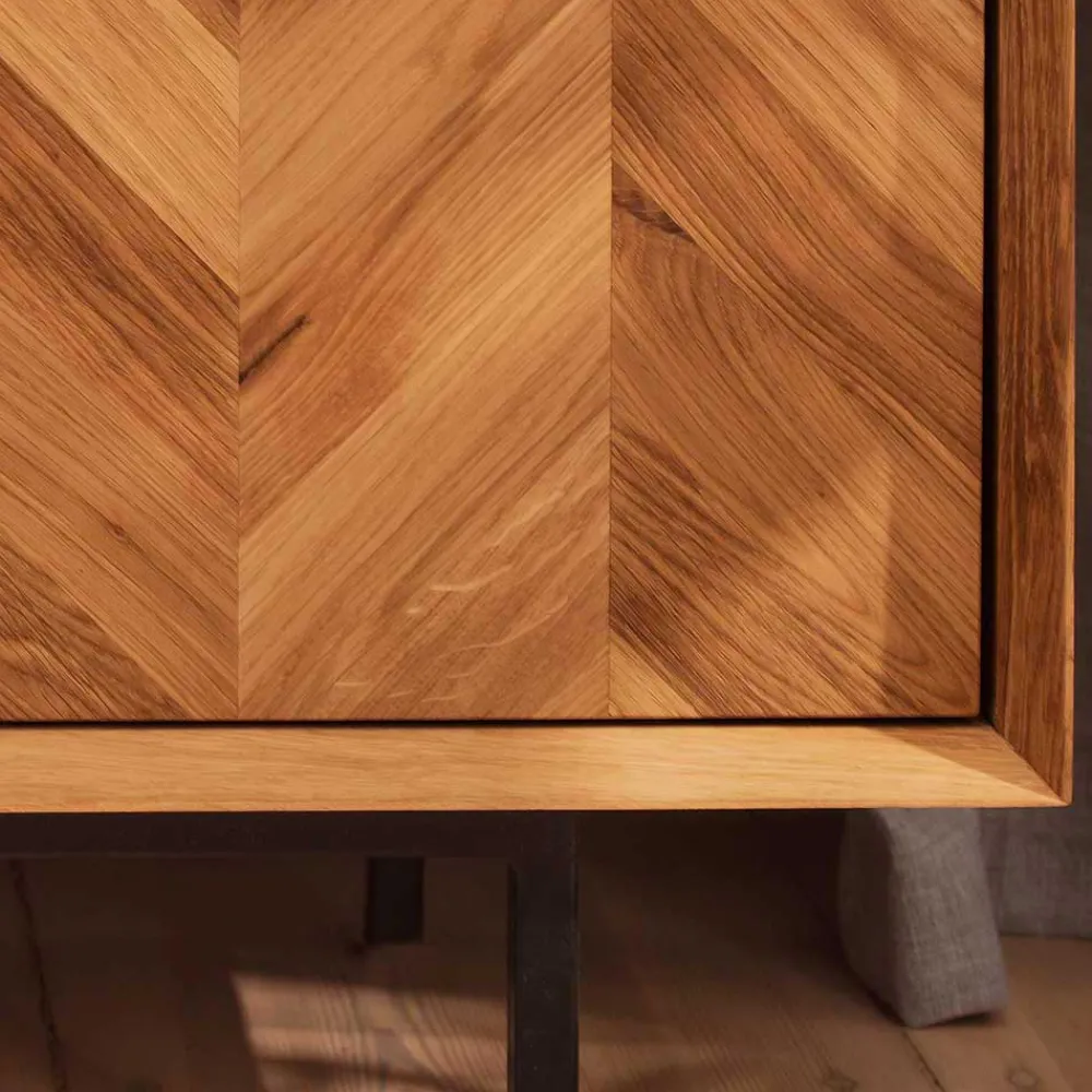 Wohnen Wildeiche Kommode im modernen Skandi Stil - Kerfa I