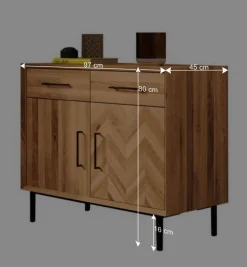 Wohnen Wildeiche Kommode im modernen Skandi Stil - Kerfa I