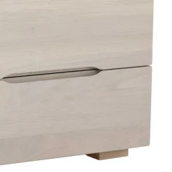 Wohnen Wildeiche Nachtschrank Slobozia in Weiß geölt