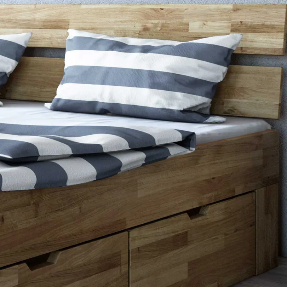 Wohnen Wildeiche Schubkastenbett in modernem Design - Henrietta