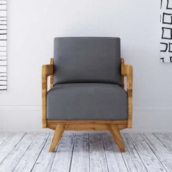 Wohnen Wildeiche Sessel mit Stoffpolsterung - Hardus