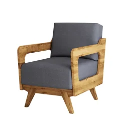 Wohnen Wildeiche Sessel mit Stoffpolsterung - Hardus