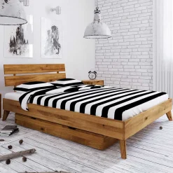 Wohnen Jugendbetten*Wildeiche Singlebett in Unterlänge 190 cm - Eavy