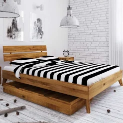 Wohnen Jugendbetten*Wildeiche Singlebett in Unterlänge 190 cm - Eavy