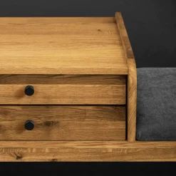 Wohnen Wildeiche Telefonbank Flurbank mit Schubladen - Hardus