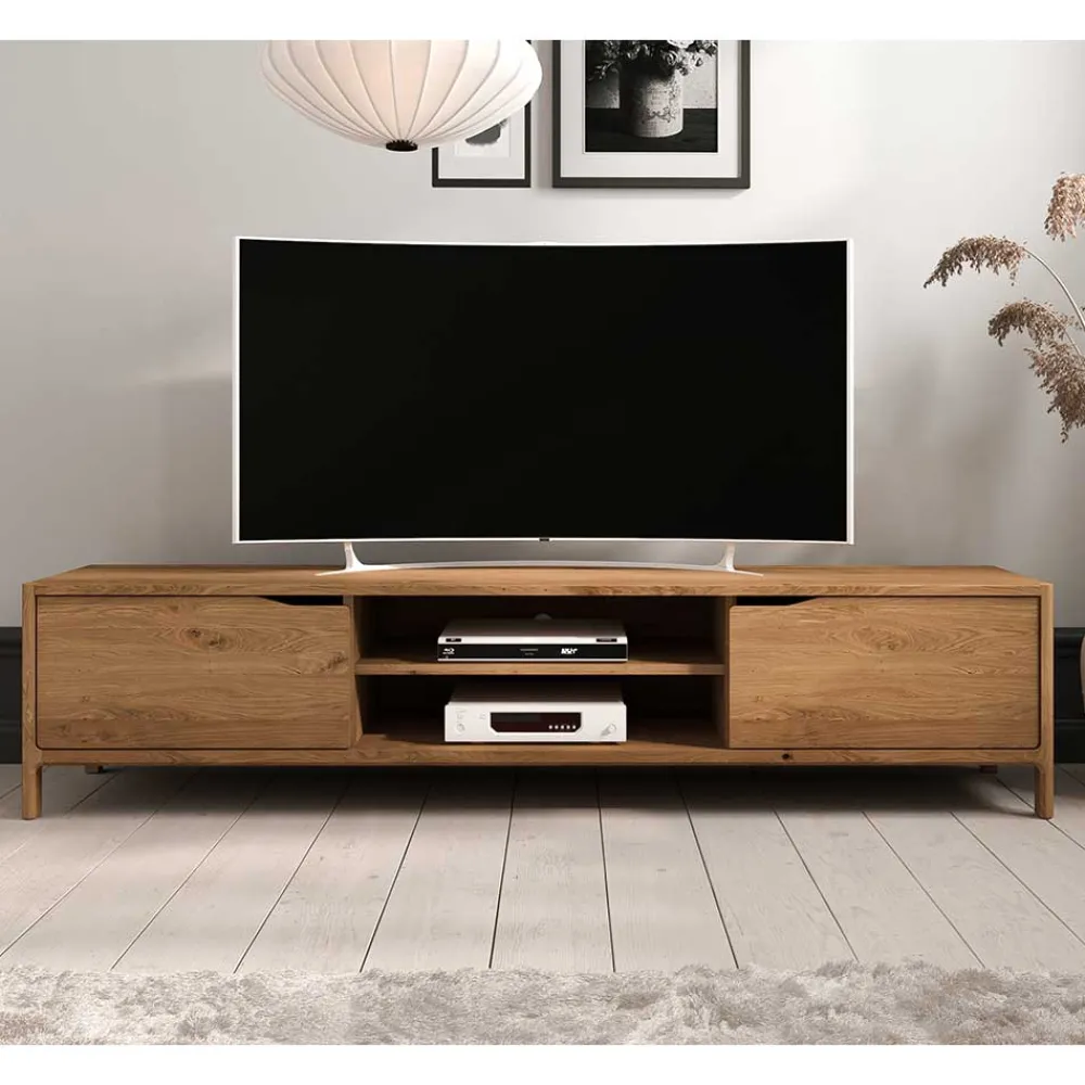 Wohnen Sideboards & Kommoden|Sideboards & Kommoden*Wildeiche TV Lowboard 200 cm breit - Laida