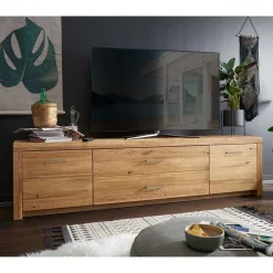 Wohnen Sideboards & Kommoden|Sideboards & Kommoden*Wildeiche TV Lowboard aus geöltem Massivholz - Loitons