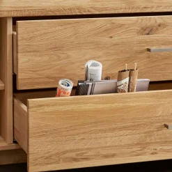 Wohnen Sideboards & Kommoden|Sideboards & Kommoden*Wildeiche TV Lowboard aus geöltem Massivholz - Loitons