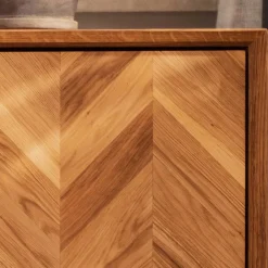 Wohnen Tv & Hifi-Möbel|Tv & Hifi-Möbel*Wildeiche TV Lowboard mit Fischgrät Design - Kerfa