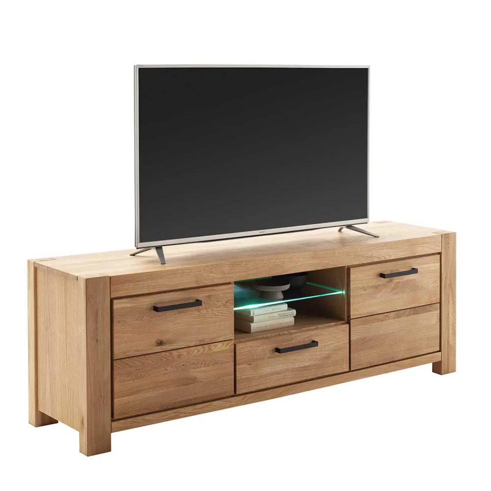 Wohnen Tv & Hifi-Möbel|Tv & Hifi-Möbel*Wildeiche TV Lowboard teilmassiv - Sophia