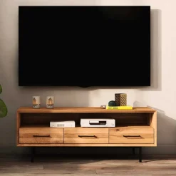 Wohnen Tv & Hifi-Möbel|Tv & Hifi-Möbel*Wildeiche TV Unterschrank mit großem Fach - Kerfa