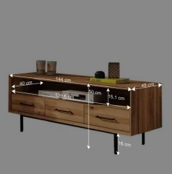 Wohnen Tv & Hifi-Möbel|Tv & Hifi-Möbel*Wildeiche TV Unterschrank mit großem Fach - Kerfa