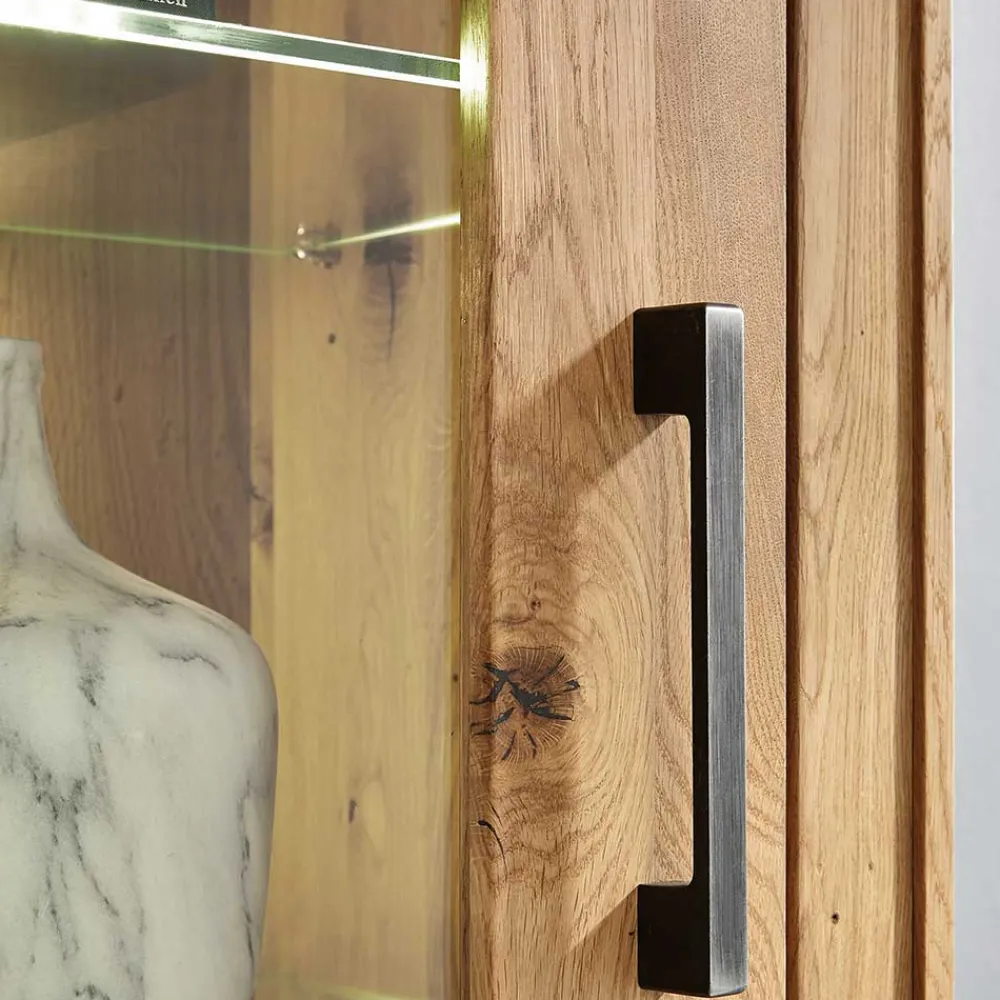 Wohnen Wildeiche Vitrine Troncon mit 201 cm Höhe