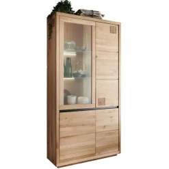 Wohnen Esszimmer-Vitrinen|Vitrinen*Wildeiche Vitrinenschrank 103 cm breit - Embleys