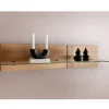 Wohnen Esszimmerregale|Regale*Wildeiche Wandboard mit Glas-Ablage - Barrios
