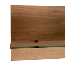 Wohnen Esszimmerregale|Regale*Wildeiche Wandboard mit Glas-Ablage - Barrios