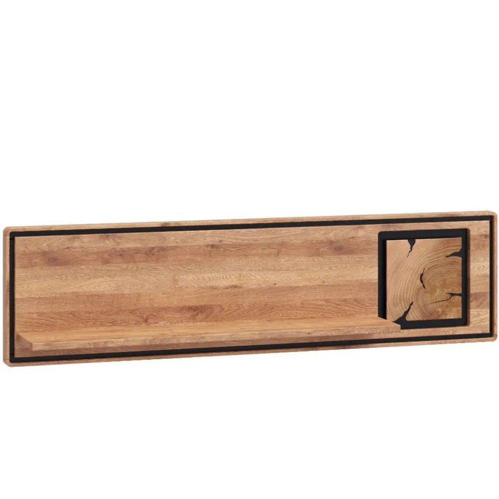 Wohnen Esszimmerregale|Regale*Wildeiche Wandboard mit Hirnholz Applikation - Shipper