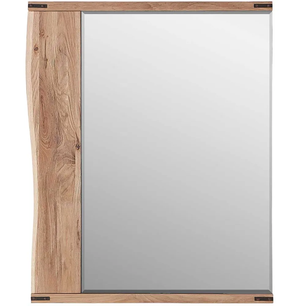 Wohnen Glasmöbel|Spiegel*Wildeiche Wandspiegel mit Baumkante - Konvava