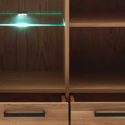 Wohnen Wildeiche Wohnzimmerschrank teilmassiv - Sophia