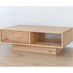 Wohnen Wildeiche Wohnzimmertisch auf Sockelgestell - Cocondar