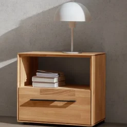 Wohnen Wildeiche-Nachtkommode mit Fach - Kassanda