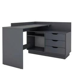 Wohnen Bürotische|Jugendzimmertische*Winkelschreibtisch in Anthrazit - Korfu