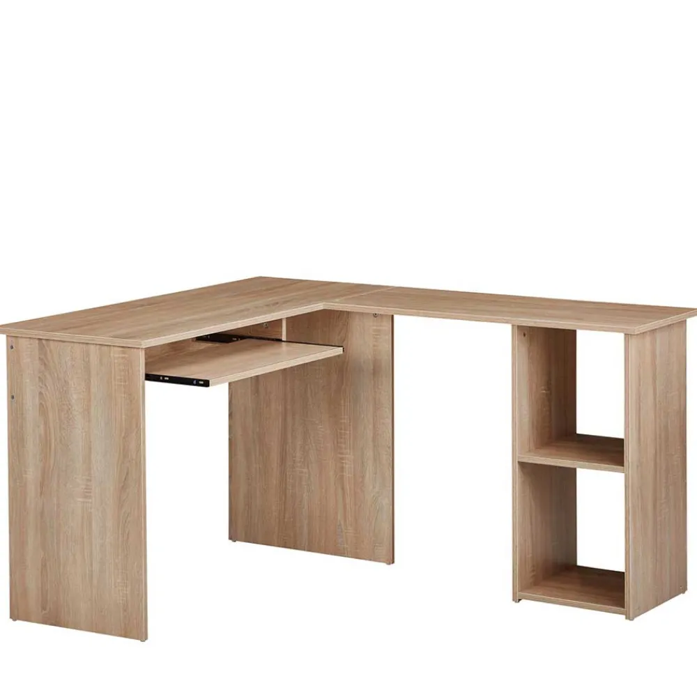 Wohnen Winkelschreibtisch in Sonoma-Eiche - Mavricara