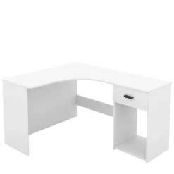 Wohnen Winkelschreibtisch in Weiß - Rainy