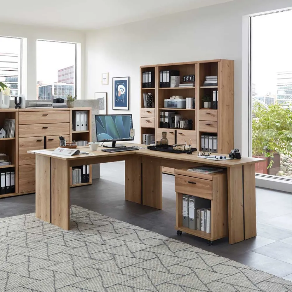 Wohnen Winkelschreibtisch 160x77x235 cm - Emly