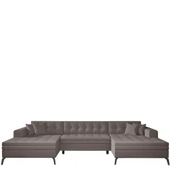 Wohnen Wohnlandschaft in Taupe mit Bettfunktion - Anzarote