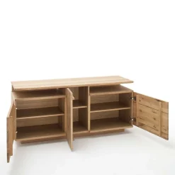 Wohnen Wohnwände|Wohnwand*Wohnmöbel Set in Eiche Bianco - Crokas (vierteilig)