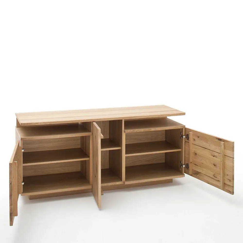 Wohnen Wohnwände|Wohnwand*Wohnmöbel Set in Eiche Bianco - Crokas (vierteilig)