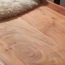 Wohnen Küchenbänke|Esszimmerbänke*Wohnraum Baumkanten Bank mit Rückenlehne - Lussina