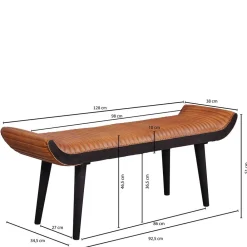 Wohnen Braune Möbel|Bettbänke*Wohnraum Designbank aus echtem Leder - Yagov