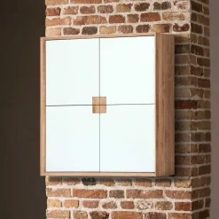 Wohnen Wohnraum Hängeschrank in Weiß & Eiche - Julecas