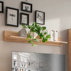 Wohnen Wohnraum Holzregal in Eiche Bianco - Dulciana