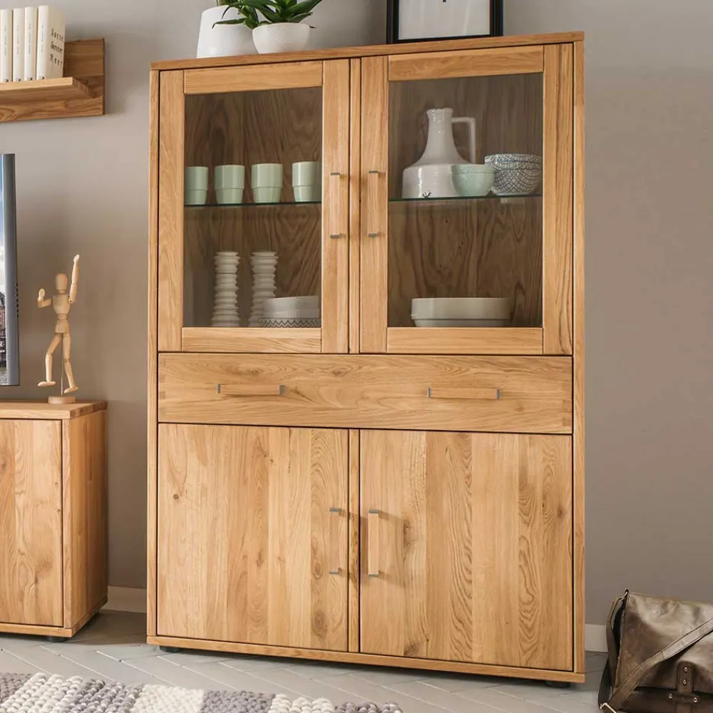 Wohnen Sideboards & Kommoden|Sideboards & Kommoden*Wohnwand Highboard aus Holz - Teano