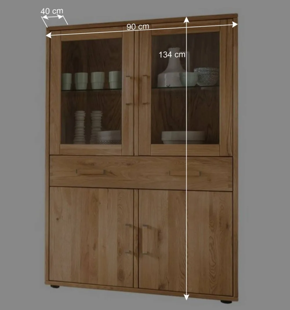 Wohnen Sideboards & Kommoden|Sideboards & Kommoden*Wohnwand Highboard aus Holz - Teano