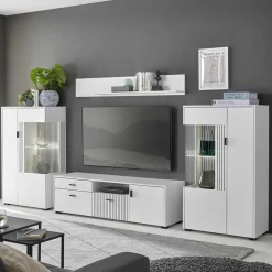 Wohnen Wohnwand Kombination in Weiß - Dualkos (vierteilig)