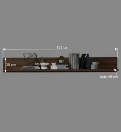 Wohnen Loft Möbel|Industrial Möbel*Wohnwand Möbel im Industrial Style - Xindus (dreiteilig)