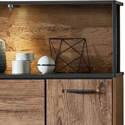 Wohnen Loft Möbel|Industrial Möbel*Wohnwand Möbel im Industrial Style - Xindus (dreiteilig)