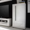 Wohnen Vitrinen|Wohnzimmer-Vitrinen*Wohnwand Seitenschrank Jetongos in Weiß Hochglanz