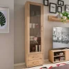 Wohnen Vitrinen|Wohnzimmer-Vitrinen*Wohnwand Vitrine in Eiche Bianco - Dulciana