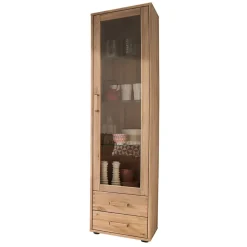 Wohnen Vitrinen|Wohnzimmer-Vitrinen*Wohnwand Vitrine in Eiche Bianco - Dulciana